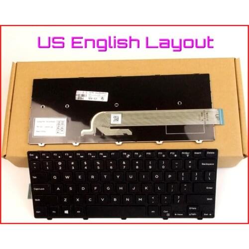 New Keyboard US English Version for Dell Inspiron 14-5000 Series 5447 5448 5458 Laptop No-Backlight With Frame Black