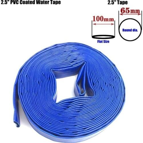 Wholesale 20m/Roll 2.5" Plastic Coating Water Pipe Lawn Fruit Tree Irrigation Soft Pipe Anti-aging PVC Coated Water Hose