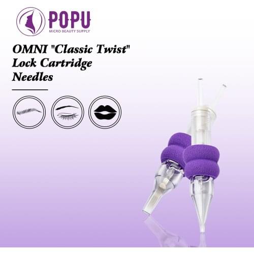 POPU OMNI Classic Twist Lock Cartridge Tattoo Needles Suitable for Permanent Make-Up Eyebrows Eyeliner Lips RL RS F SF