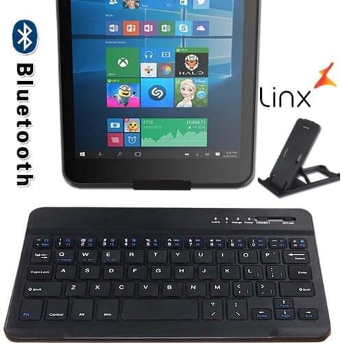 Portable Wireless Keyboard Wireless Bluetooth Keyboard for Linx 7 / Linx 8 / Linx 820 8 Inch Tablet Rechargeable Keyboard
