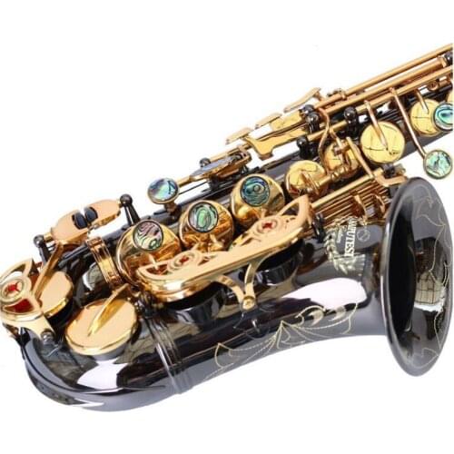Professional Curved soprano saxophone NAIPUTESI NSC-991 black nickel gold Curved Soprano sax 991 Paint gold key with accessories
