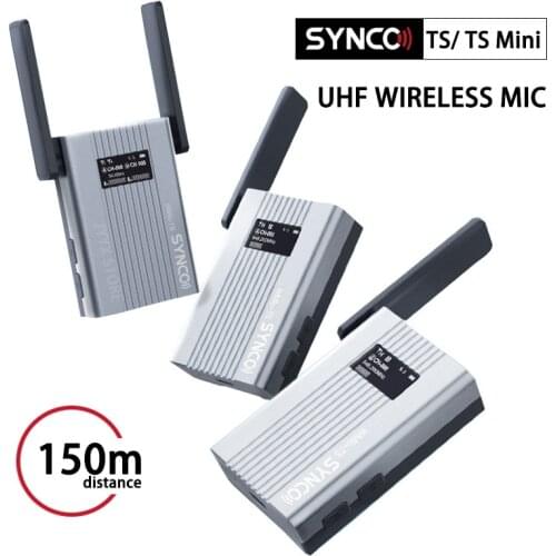 SYNCO WMic-TS Mini UHF Professional Wireless Transmitter Microphone System Kit Video Studio Recording interview Lapel Mic