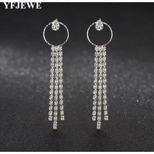 YFJEWE Pendant Bee Crystal Resin Earring Long Links Tassels Dangle Earrings For Women Brincos Longos Pendientes Mujer Moda E544