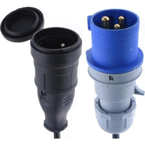 IEC309 316P6 to France Outlet Socket Power cord,convert the 316C6 to France Socket,H05VV-F 1.5mm gauge,16Amps,30cm