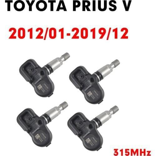 Tire Pressure Sensor Monitoring System For TOYOTA PRIUS V (2012-2019) TPMS 315MHz PMV-107J/C010 4260733011 4260706020