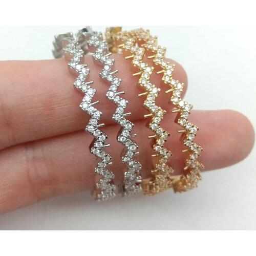 Trendy wave Cubic zirconia pave gold color plated hoop Earrings For Women Accessories Jewelry pendientes mujer moda
