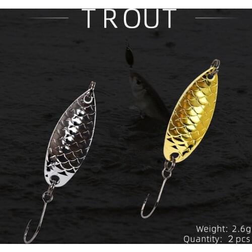 TSURINOYA Fishing Lure Spoon Hard Baits GHOST 30mm 2.6g 2/4/8pcs Trout Metal Spoon Lure Long Casting Spinner Baits Wobblers