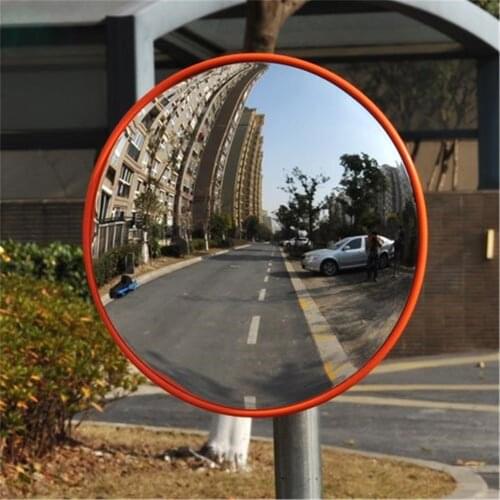 30cm/12''Wide Angle Security Road Mirror Curved For Burglar Outdoor Safurance Roadway Safety Traffic Signal Convex Mirror