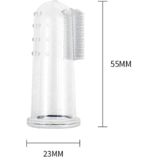 1PC/2PCS Super Soft Pet Non Toxic Finger Toothbrush Teddy Dog Brush Bad Breath Tartar Teeth Tool Dog Cat Cleaning Pet Supplies