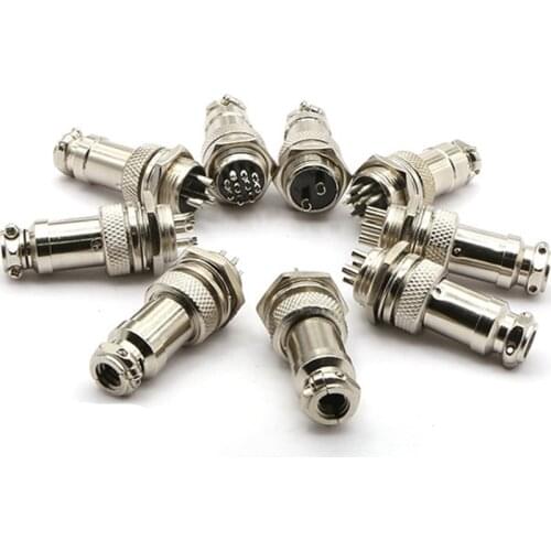 1Pc GX16-2/3/4/5/6/7/8/9/10 Pins Waterproof Metal Aviation Male & Female Plug Socket Screw Type Wire Cable Connector