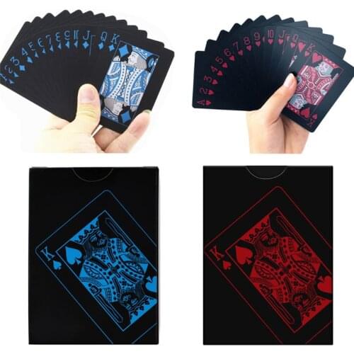 1 pair of waterproof playing cards plastic PVC playing cards suitable for party card games blue and red