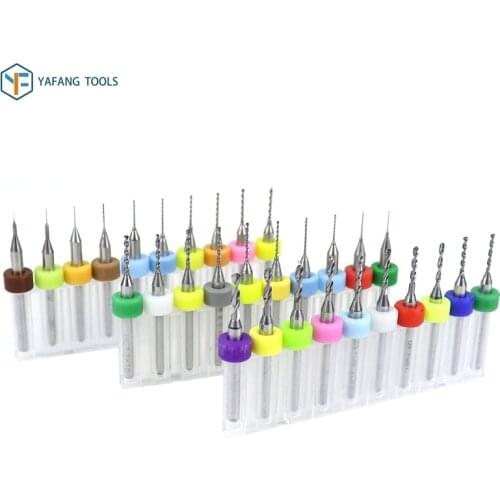 10pcs/set 0.3mm~1.2mm PCB Mini Drill Bits Tungsten Steel Carbide for Print Circuit Board CNC Drill Bit Machine Power Tools