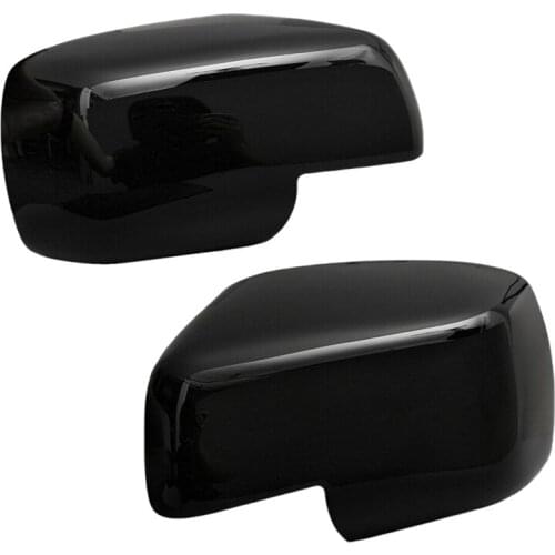 2Pcs Gloss Black Wing Mirror Covers Cap for Land Rover Discovery 3 Freelander 2
