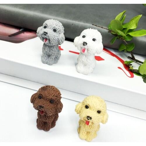 24 pcs Cute Teddy Dog Eraser Student Stationery School Supplies Wholesale kids eraser papelaria criativa