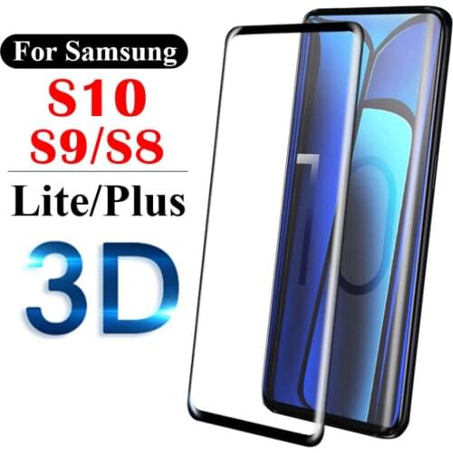 3D protective glass on for samsung S10 Plus screen protector samsun galaxy s9 s8 lite light s 8 9 10 sheet screenprotector 9s 8s