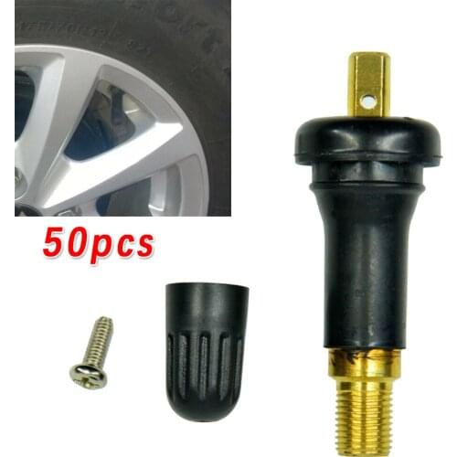 50pcs/set Car Rubber Wheel Rim TPMS Tire Pressure Sensor Valve Stem Auto Exterior Accessories For Chevy
