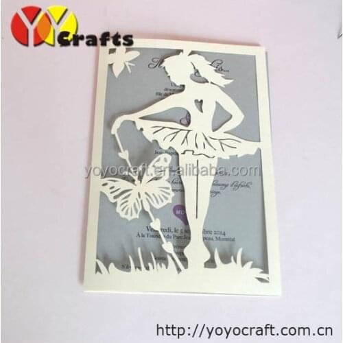 50/lot white and other color lace laser cut Wedding invitation card,customized invitation card