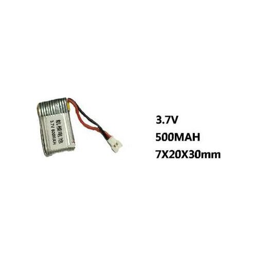 Free ship 2pcs/lot 3.7V 500mAH 25C 702030 652030 polymer lithium battery for drone aircraft li-po battery