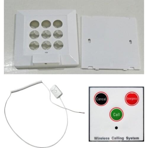 100 units Hospital nurse call button system accessory case with 120cm cable switch hand and sticker