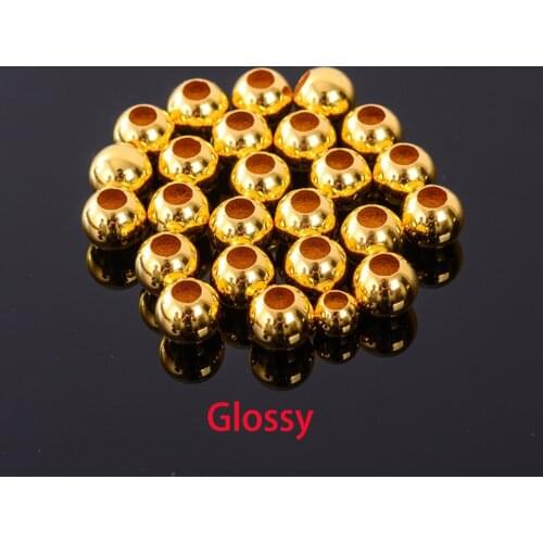Pure 999 24K Yellow Gold 3D Bead DIY Bracelet Ring Necklace Glossy Frosted Round Bead Pendant For Men Women