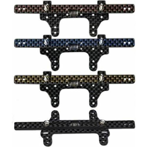 Suspension Modify Parts For Tamiya Mini 4WD Rc Car Model 95007/95008 Front Rear Carbon Fiber Plate With Spring rc car parts