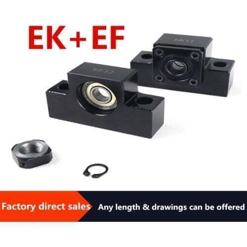 EK10+EF10 Screw support bracket fixed bracket linear bearing EKEF10 for ball screwSFU1204/SFU1210