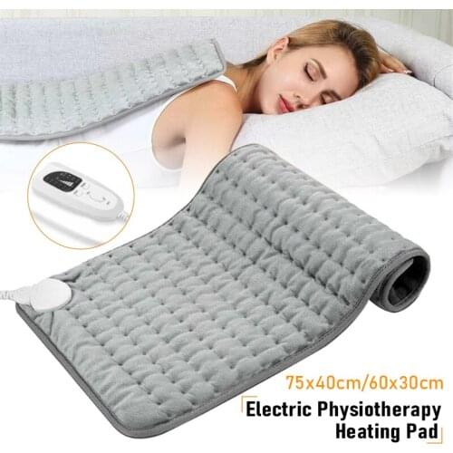6 Level 110~240V 120W Microplush Electric Heating Pad For Shoulder Neck Back Spine Leg Pain Relief Winter Warmer