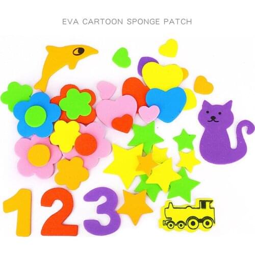 Geometric Figure Foam Sticker Star Heart Animals Foam Stickers Kid Toy Early Educational learning kindergarten Craft Diy Toy GYH