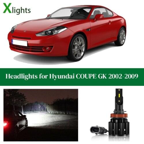 Bulbs For Hyundai COUPE GK 2002 2003 2004 2005 2006 2007 2008 2009 LED Headlight Bulb Low High Beam Lamp Auto Light Accessories