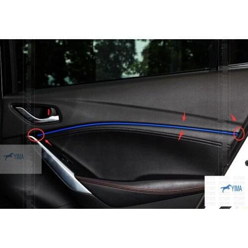 Lapetus Door Decorative Lines Decorations Light Strip / 4 Color For Choice ! Fit For Mazda cx-5 2012 2013 2014 2015 Interior