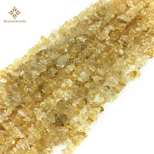 Citrines Yellow Natural Quartz Chip Crystal Stone Rock Polished Gravel Specimen Natural Stones And Minerals Beads