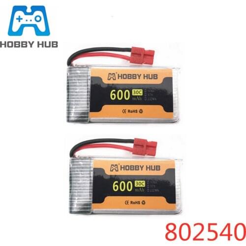 3.7V 600mAh 30C Lipo Battery for X5HC X5HW Remote Control Aircraft li-po battery 3.7v 802540 with XH4.0 Plug
