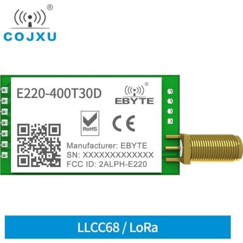LLCC68 DIP LoRa Module E220-400T30D 433MHz 470MHz 30dBm 10km RSSI WOR Watchdog CDSENET Wireless Transceiver RF LoRa Module