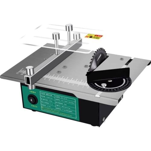 12-24V Mini Multifunctional Table Saw Angle Adjustable Electric Desktop Saw Household DIY Cut Grinding Tool Woodworking Lathe Ma