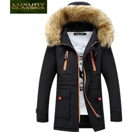 Outwear Warm High Quality Winter Jacket Men Cotton With Hooded Parkas Hombre Invierno Windproof Slim Male Parkas CJ256