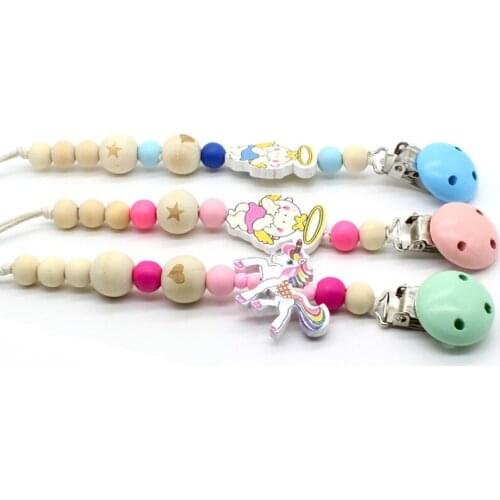 New Diy Baby Pacifier Clip Color full Charm Cadena Chupete For Baby Teething Soother Chew Toy Dummy Clips Montessori Toys