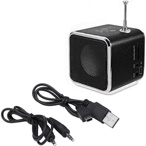 Portable Td-V26 Digital Fm Radio Speaker Mini Fm Radio Receiver With Lcd Stereo Speaker Support Micro Tf Card