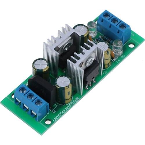 DC 15~24V LM7812 + LM7912 +- 12V Dual Voltage Regulator Rectifier Bridge Power Supply Module