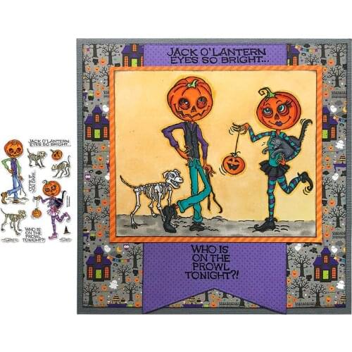 Halloween Pumpkin People Clear Stamps for DIY Scrapbooking Crafts Cards Making Decor Transparent Stempels New Silicone Seal