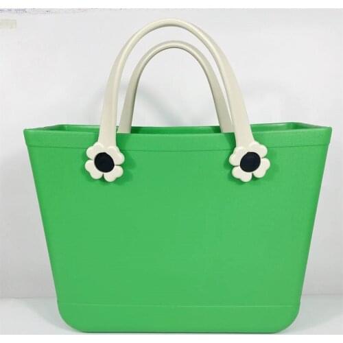 Large Capacity EVA Basket Women Beach Bag Tote Bags Vacation Handbags Fashion Solid Color Female Summer Handbags 2021