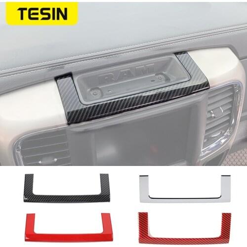 TESIN Interior Mouldings for Dodge Car Central Console Storage Compartment Decoration for Dodge Ram 1500 2010-2017 Accessories