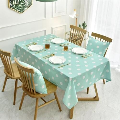 Green/Blue/Pink Coffee Table Retro Polka Dot Patterns Rectangular Tablecloth TV Cabinet for Living Room Deco ZB-HM313#30