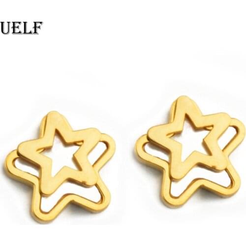 Uelf Korean Eearring For Women StarStainless Steel Eearrings 2019 Statement Earrings Jewelry Accessories