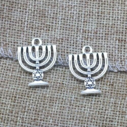 10 Pieces 18x24mm Antique Silver Color Wicca Charms Necklace Bracelet For DIY Jewelry Making