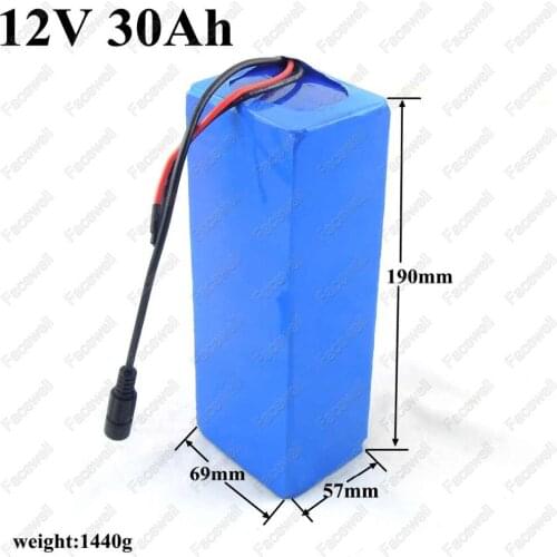 12v 30ah lithium battery pack li-ion 12v 30Ah battery backup power tool for xenon lamp light miners lamp 100W + 3A charger