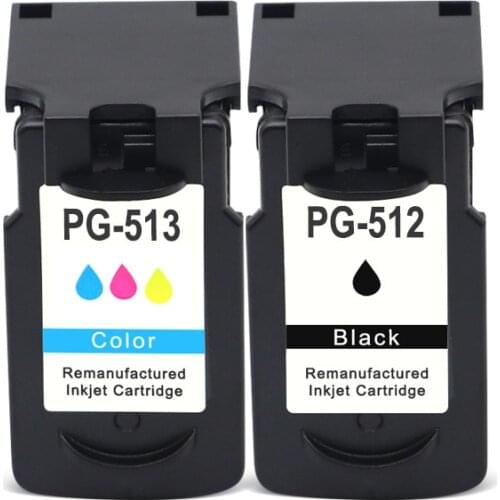 2pcs For canon PG512 CL513 ink cartridge PG 512 CL 513 MP240 MP250 MP270 MP230 MP480 MX350 IP2700 printers ink cartridges PG-512