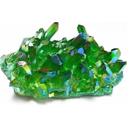 275g Titanium coating quartz cluster aura angel crystal cluster natural gemstone quartz rock flowers mineral Healing