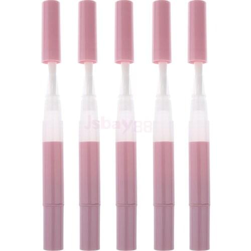 5Pcs 3ml Travel Empty Twist Pen Cosmetic Container Tube Nail Tool Pink