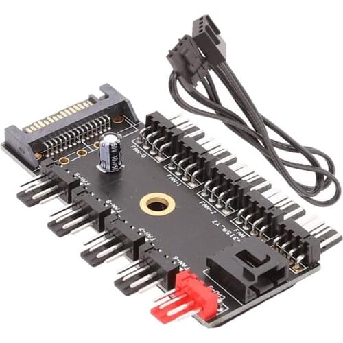 HUB Cooler Speed Controller Splitter Adapter Socket PC Controller Adapter PC 1 to 10 3Pin 4Pin PWM Cooling Fans