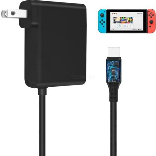 EU & US Plug AC Adapter Charger For Nintendo Switch NS Game Console 5V 2.4A USB Type C Power